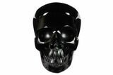 Realistic, Polished Black Obsidian Skull #151044-1